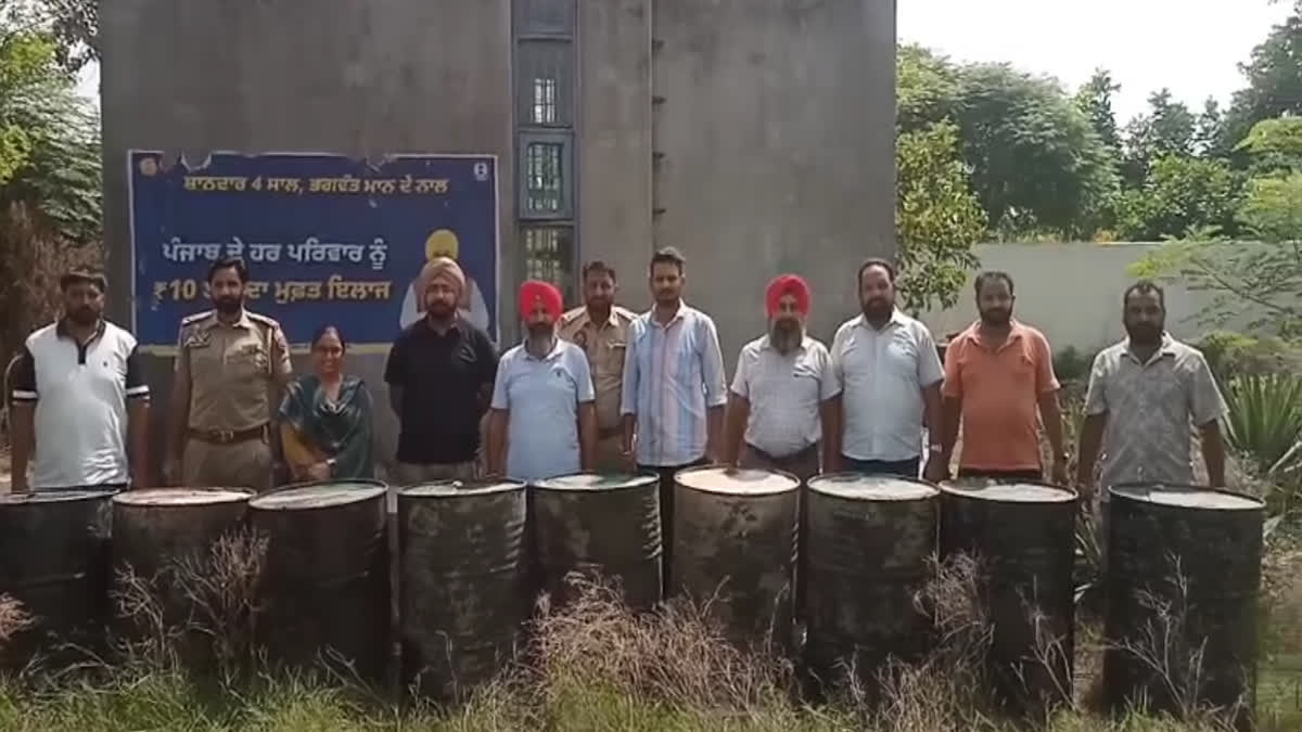 Joint Raid Recovers 1800 Litres Of Liquor From Government Water Tank Site In Amritsar Punjab Koti Saka illage liquor