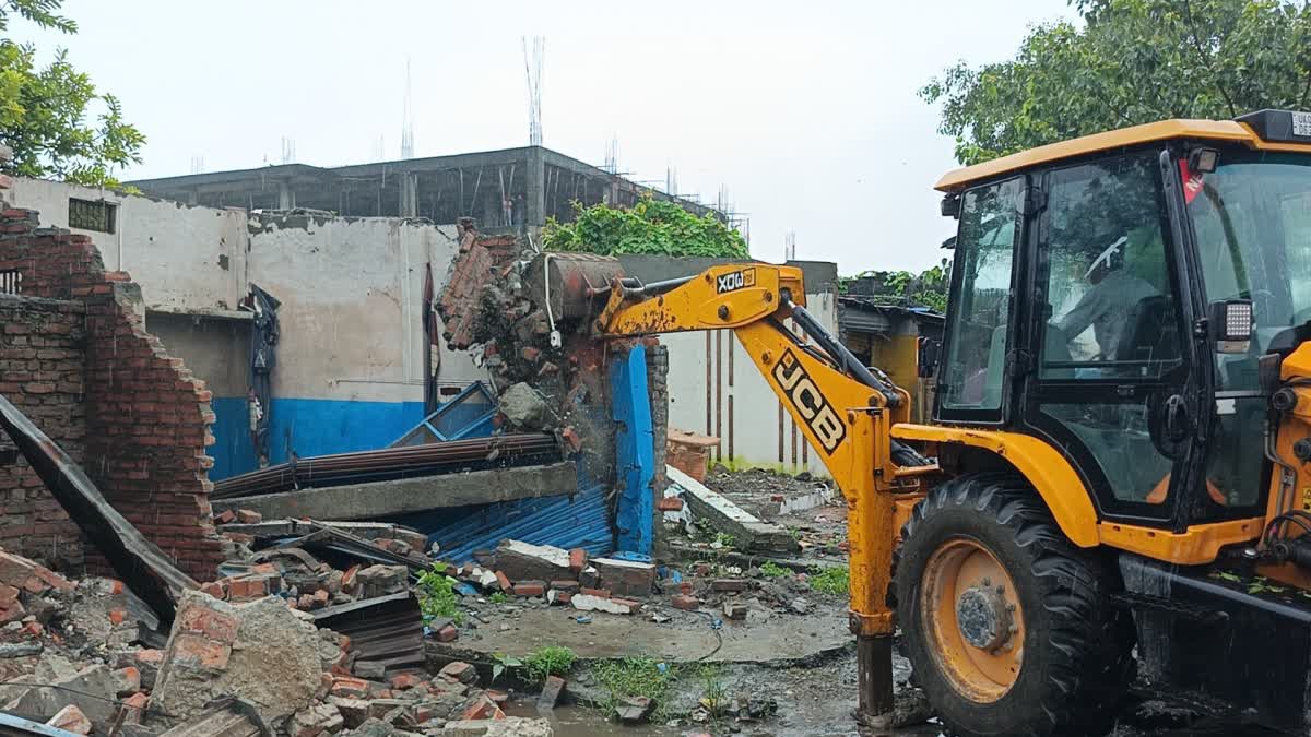 SHOPS DEMOLISHED