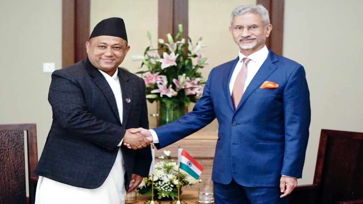 India External Affairs Minister S. Jaishankar - Nepal Foreign Minister Shishir Khanal