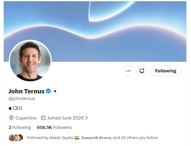 New Apple CEO John Ternus
