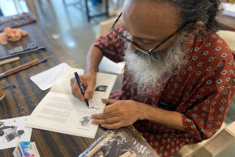 INTERNATIONAL CALLIGRAPHY FESTIVAL CALLIGRAPHY NARAYANA BATTATHIRI MALAYALAM CALLIGRAPHY INDIAN CALLIGRAPHY ARTIST