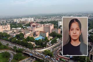 Aerial view of AIIMS Delhi, and (inset) Tanvi