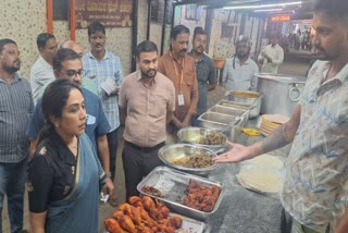 Shivamogga: A team of Sub-Divisional Officers made a surprise visit to the Veg-Non-Veg Food Court