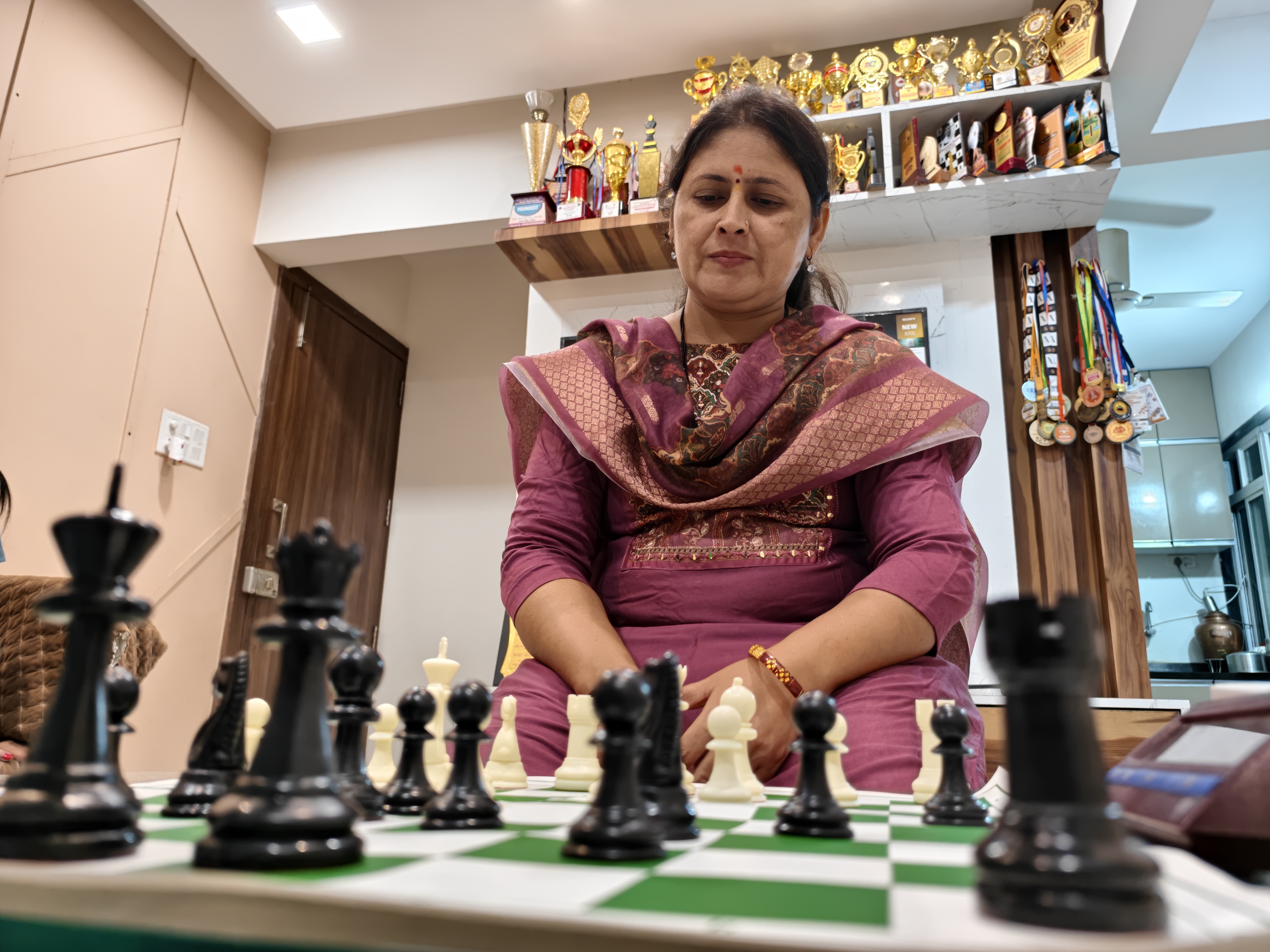 Women Become Chess Arbiter For Son