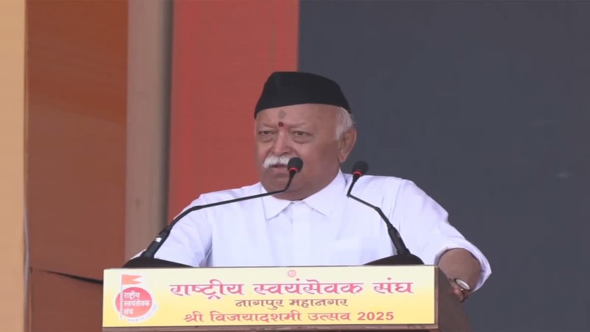 Mohan Bhagwat at RSS ANNUAL VIJAYADASHMI 2025 RALLY
