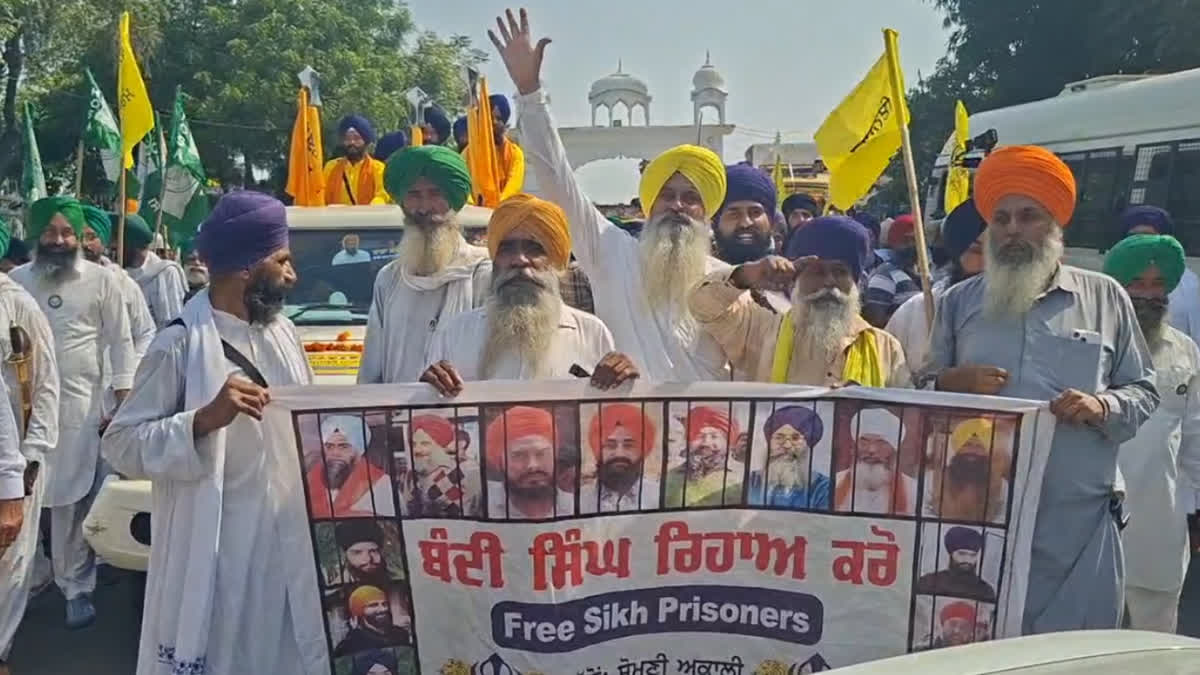 ਬੰਦੀ ਸਿੰਘਾਂ ਦੀ ਰਿਹਾਈ ਲਈ ਫਤਹਿਗੜ੍ਹ ਸਾਹਿਬ ਤੋਂ ਦਮਦਮਾ ਸਾਹਿਬ ਤੱਕ ਰੋਸ ਮਾਰਚ, ਵੱਖ-ਵੱਖ ਧਰਮਾਂ ਤੇ ਜਥੇਬੰਦੀਆਂ ਦੇ ਲੋਕ ਹੋਏ ਸ਼ਾਮਲ