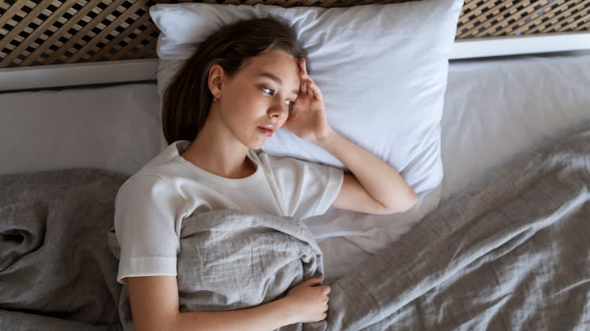 Woman having insomnia