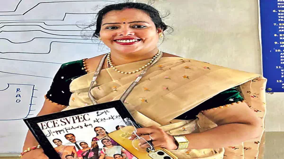 Vishaka Engineering College ECE HOD Suneetha Who Was Attend Un -SDGS Meet