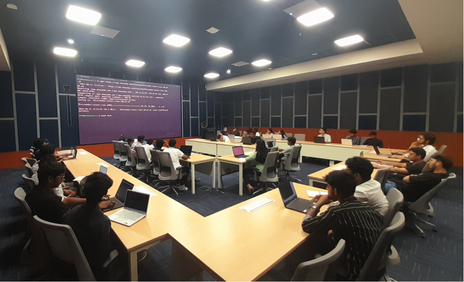 Teams training models during the on-campus Urban Vision Hackathon