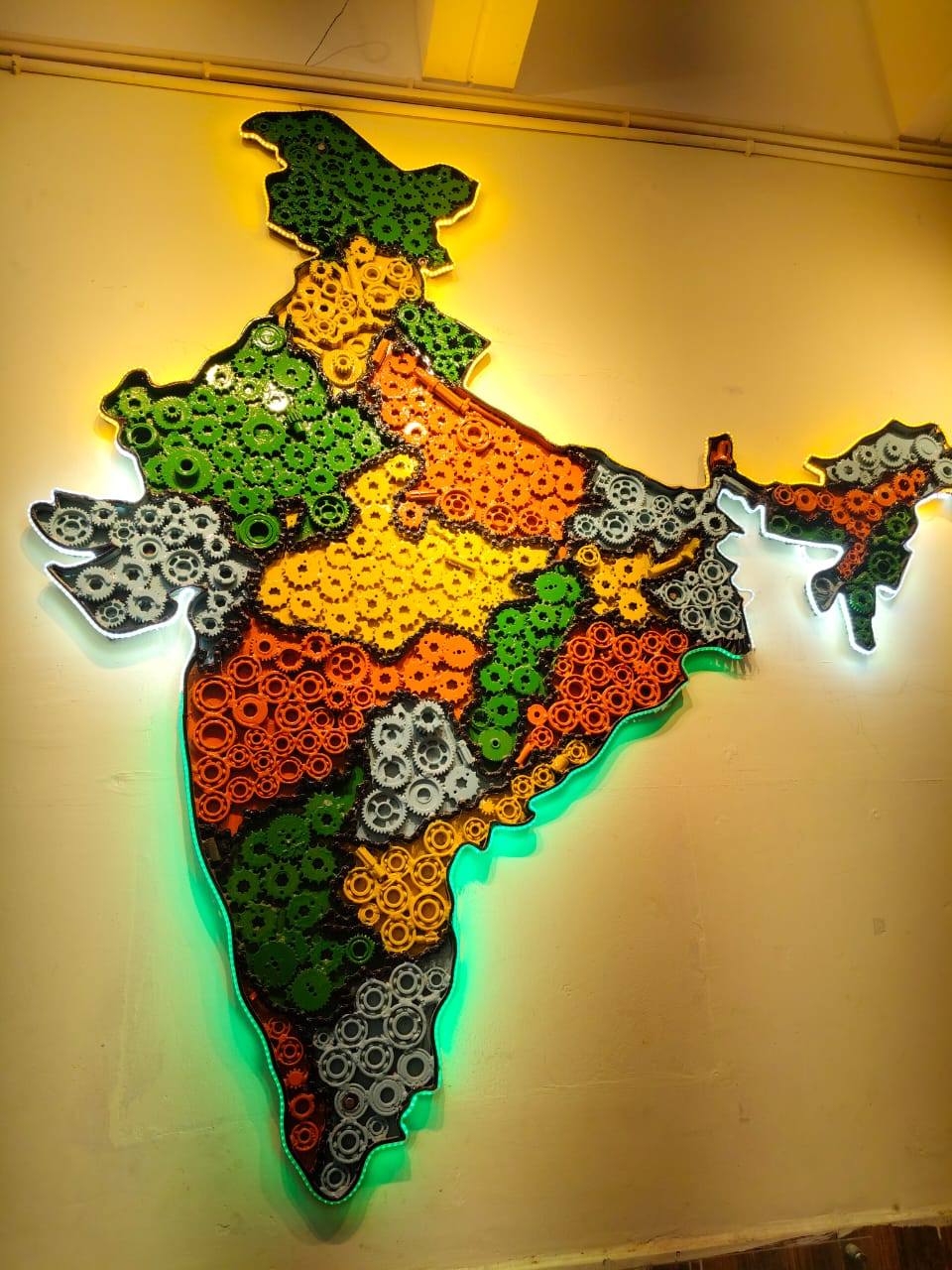 India Map Made From Waste