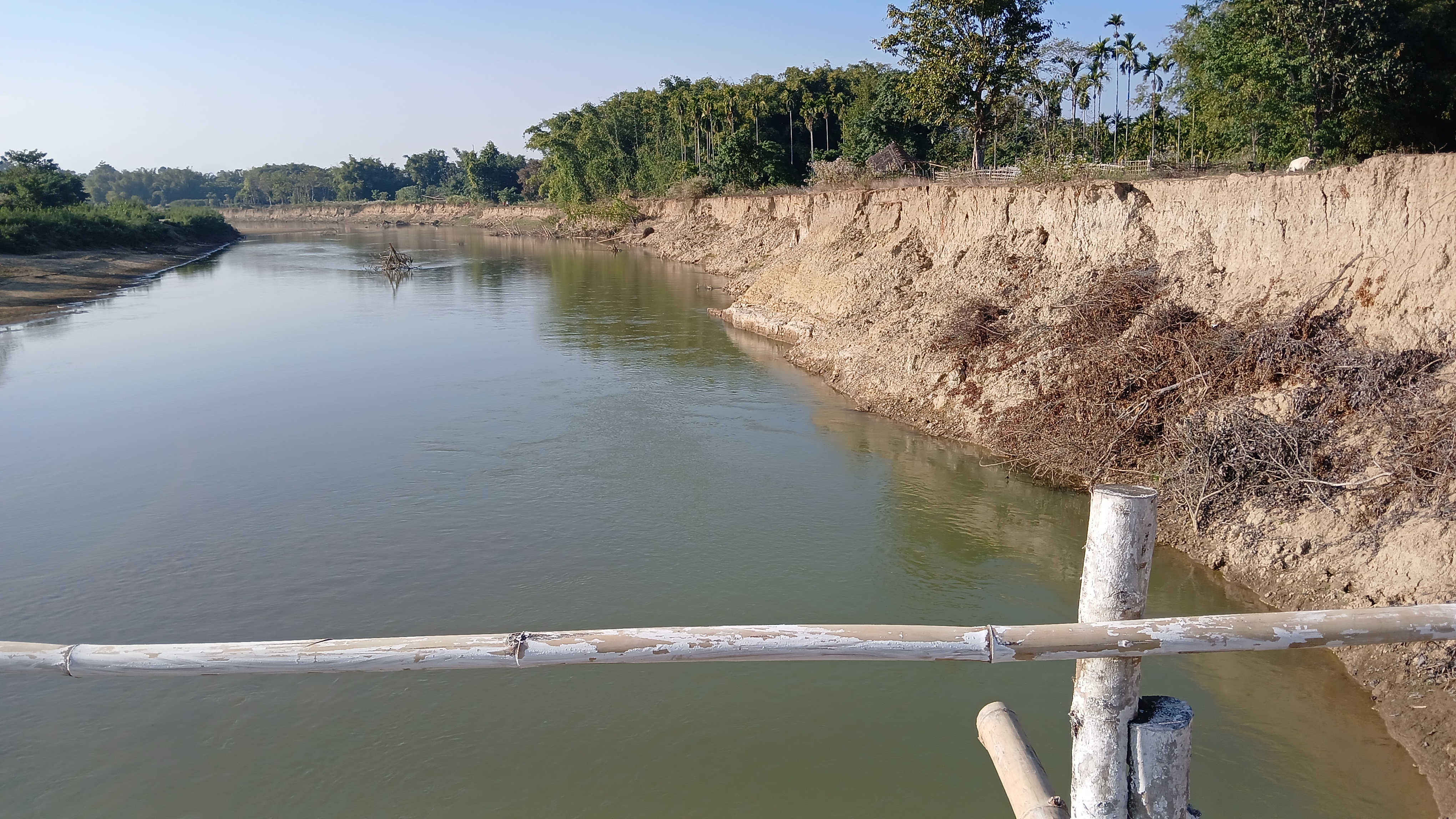 Massive soil erosion in Sarupathar