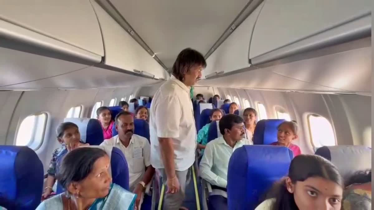 MINISTER S MADHU BANGARAPPA ARRANGES FLIGHT FOR STUDENTS FROM HIS OWN CONSTITUENCY ON HIS BIRTHDAY