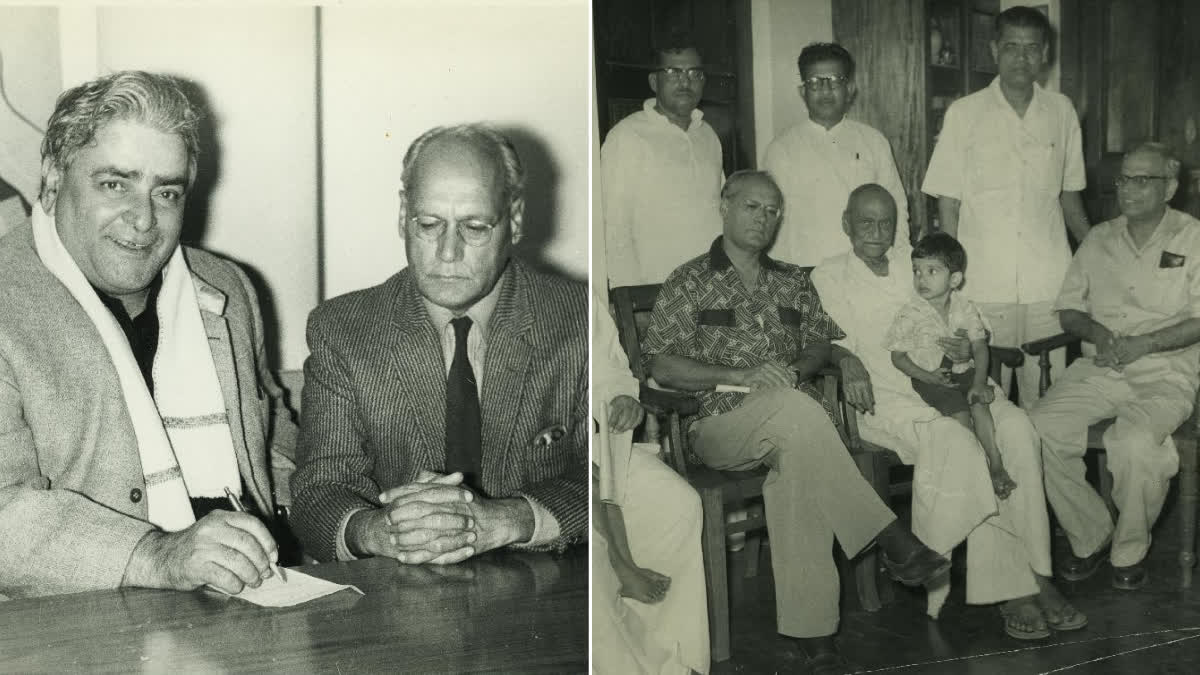 Randhawa with Prithviraj Kapoor (L) and M S Swaminathan