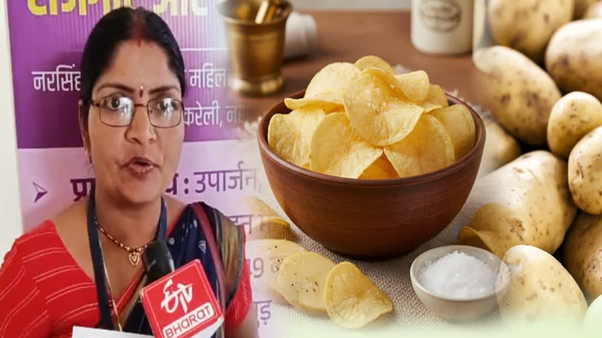 Woman Potato Chips Business
