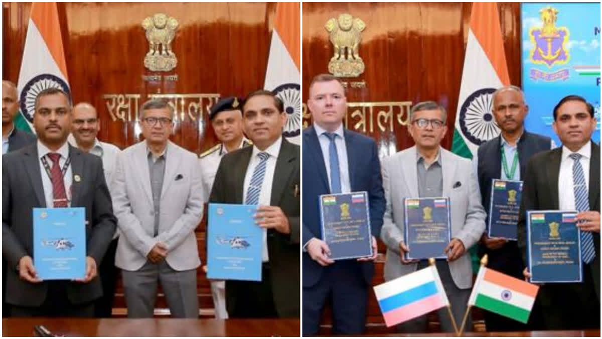 Defence Ministry Inks Rs 5,083 Cr Deal With Hindustan Aeronautics Ltd Defence Secretary Shri Rajesh Kumar Singh signed a contract with Hindustan Aeronautics Limited at South Block, New Delhi.