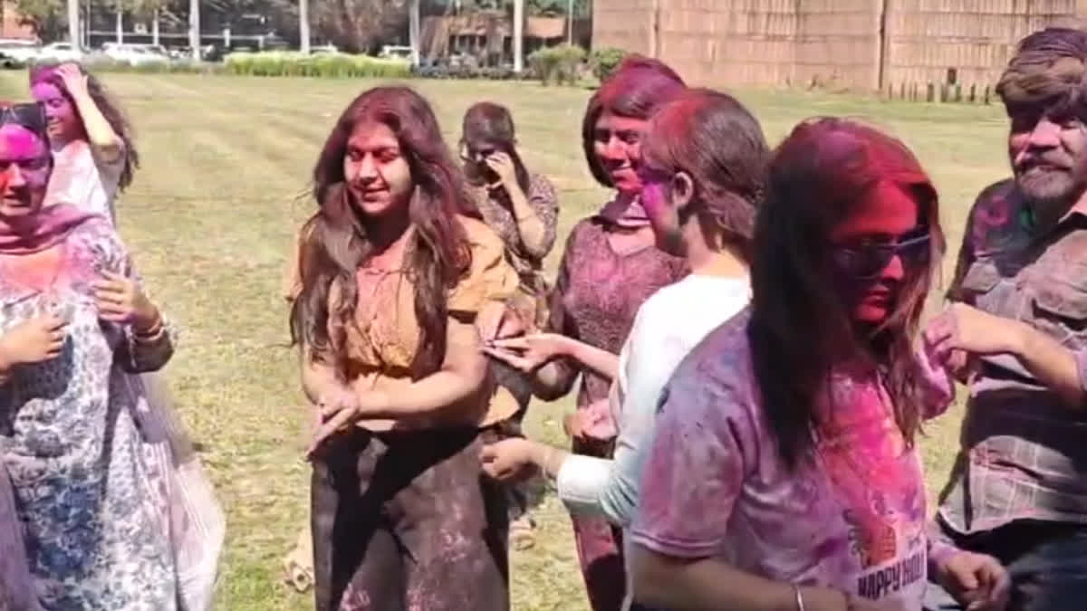 Holi celebrated with colours and enthusiasm at Panjab University Chandigarh
