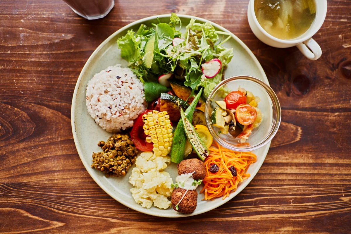 Plate of healthy food