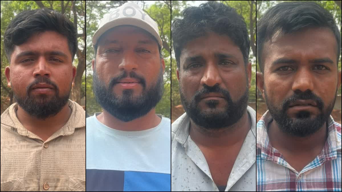 The accused Udaya Hattaragi, Nagappa Padekal, Abhishek Varagannavar and Nagaraj Uppin.