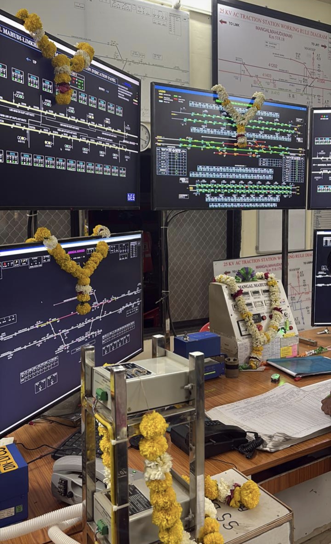 Railway track Information on screen