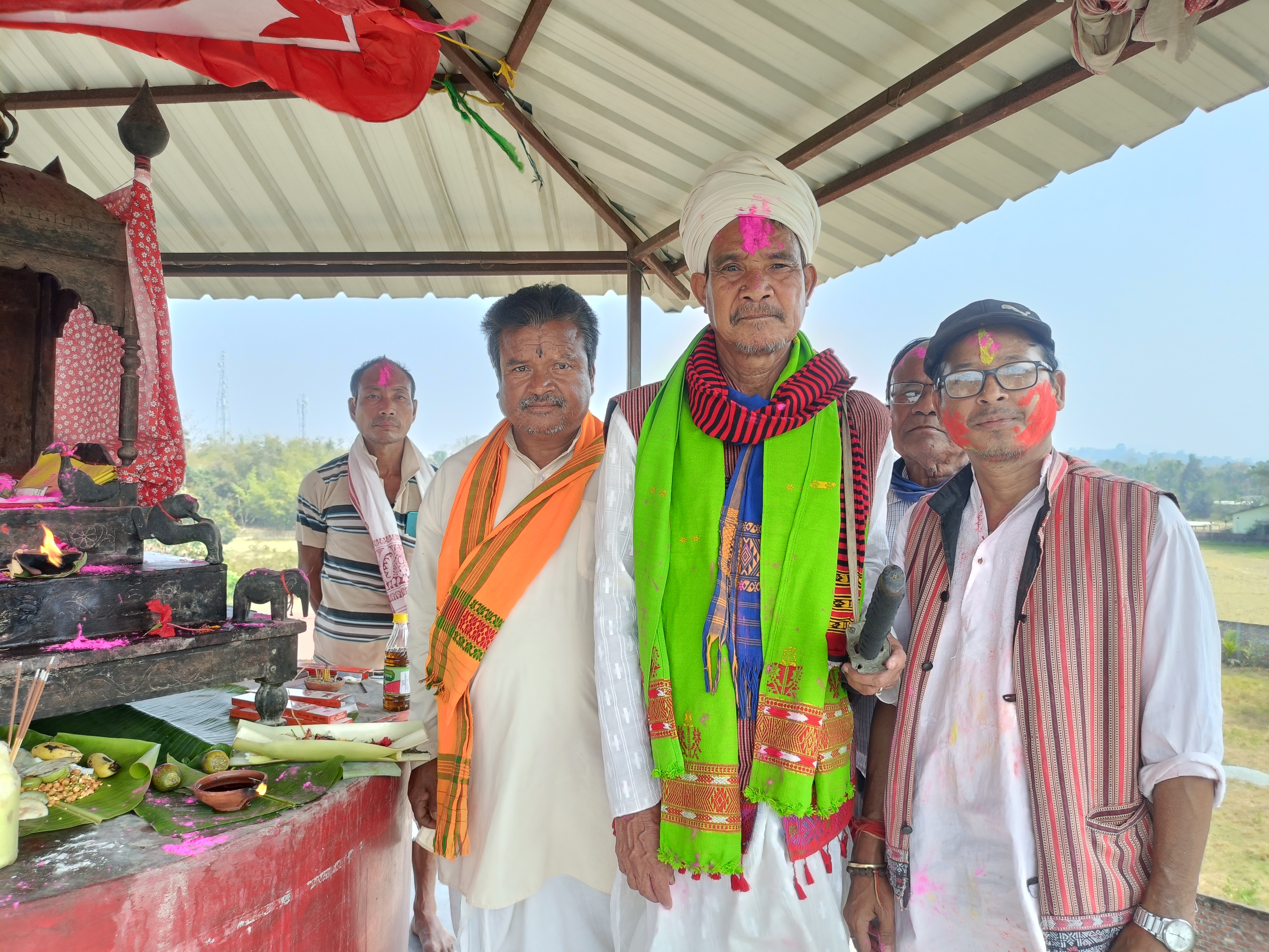 Holi festival celebrated at Dhopguri Dimoria
