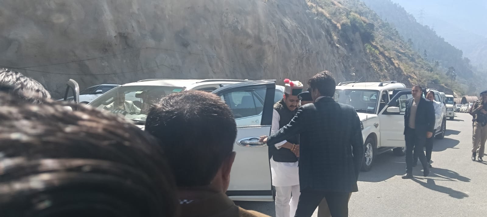 PWD Minister Vikramaditya Singh Visit Rampur