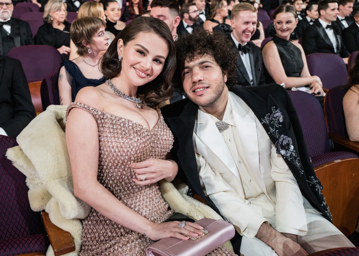 Benny with Selena at the 2025 Oscar awards