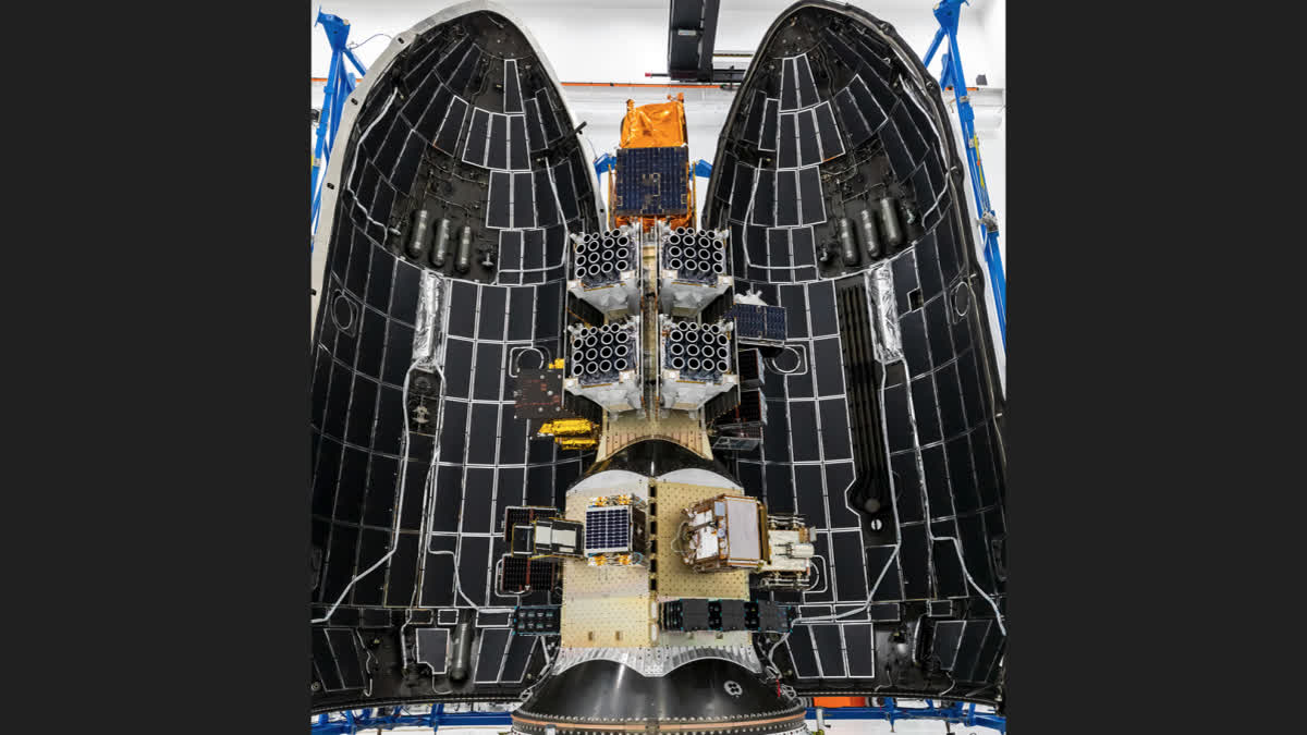 FILE- Bengaluru-based space start-up GalaxEye's Mission Drishti satellite was launched on Sunday aboard SpaceX's Falcon 9 rocket from California.