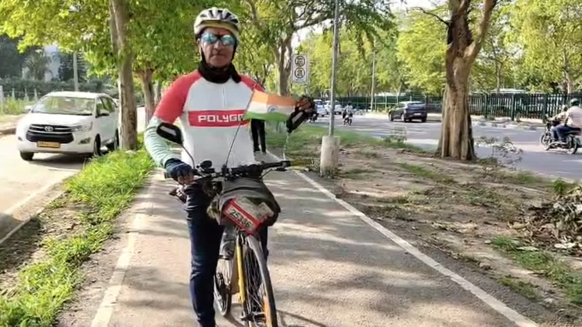 Chandigarh cyclist Rupesh Bali continues to cycle at a fast pace in retirement pedalling 100 kilometres a day