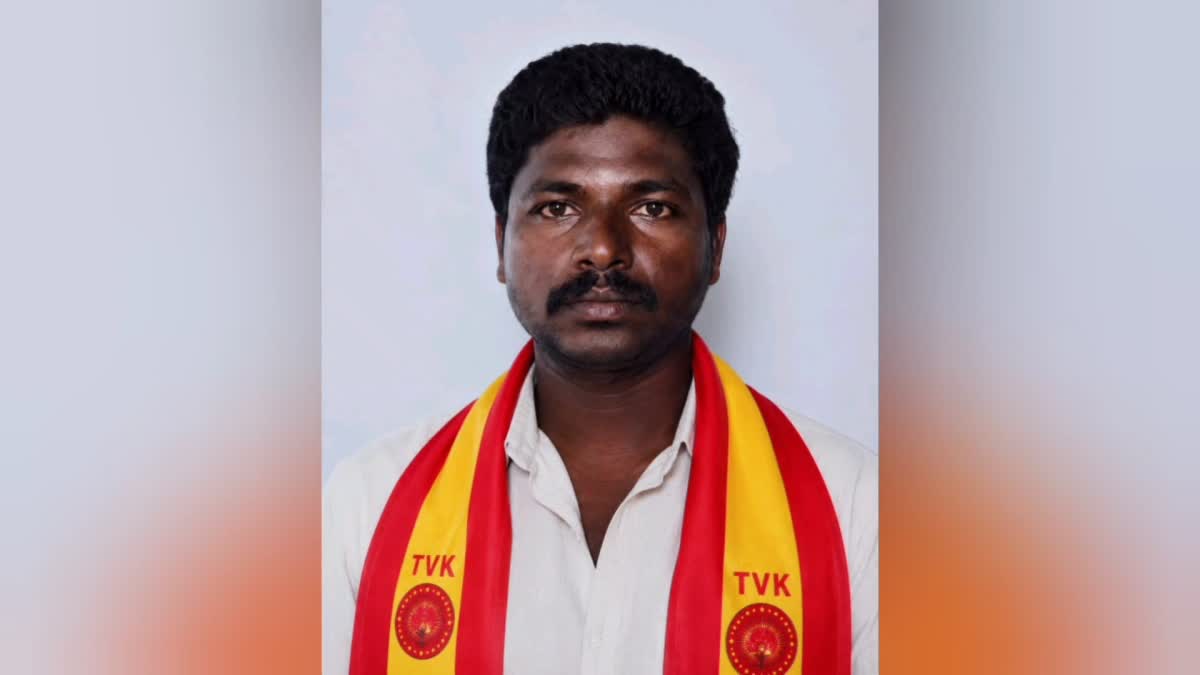 கைது செய்யப்பட்ட தவெக நிர்வாகி ராஜா (எ) பவண்டோ ராஜா
