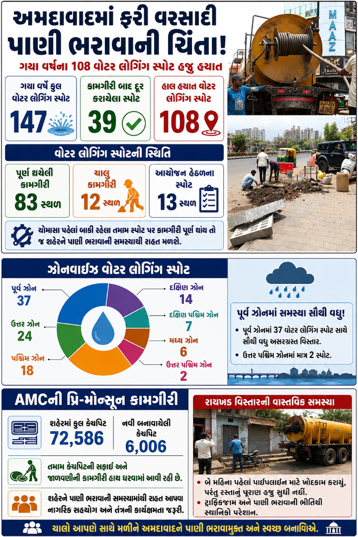 AMC ની પ્રિ મોનસૂનની કામગીરી