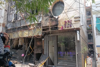 The hotel where a major fire broke out, triggering one of Delhi's deadliest fire tragedies in recent years.