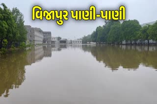 વિજાપુરમાં ભારે વરસાદથી પાણી ભરાયા