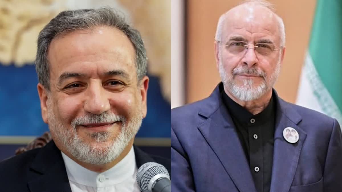 Iranian Foreign Minister Abbas Araghchi And Iran's Parliament Speaker Mohammad Bagher Ghalibaf