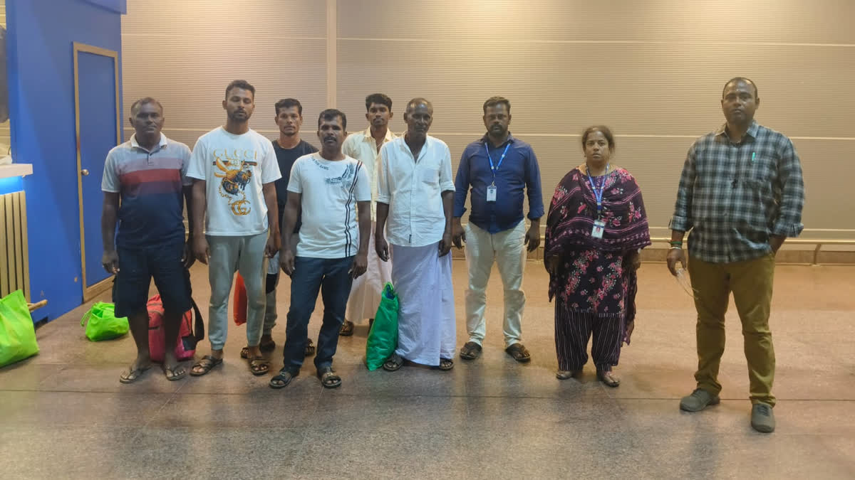 ராமேஸ்வரம் மீனவர்கள் 6 பேர் சென்னை வருகை