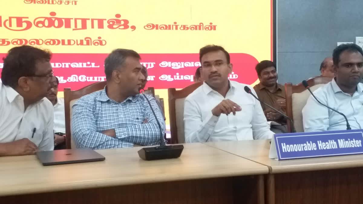 அதிகாரிகளுடன் அமைச்சர் அருண் ராஜ் ஆய்வு