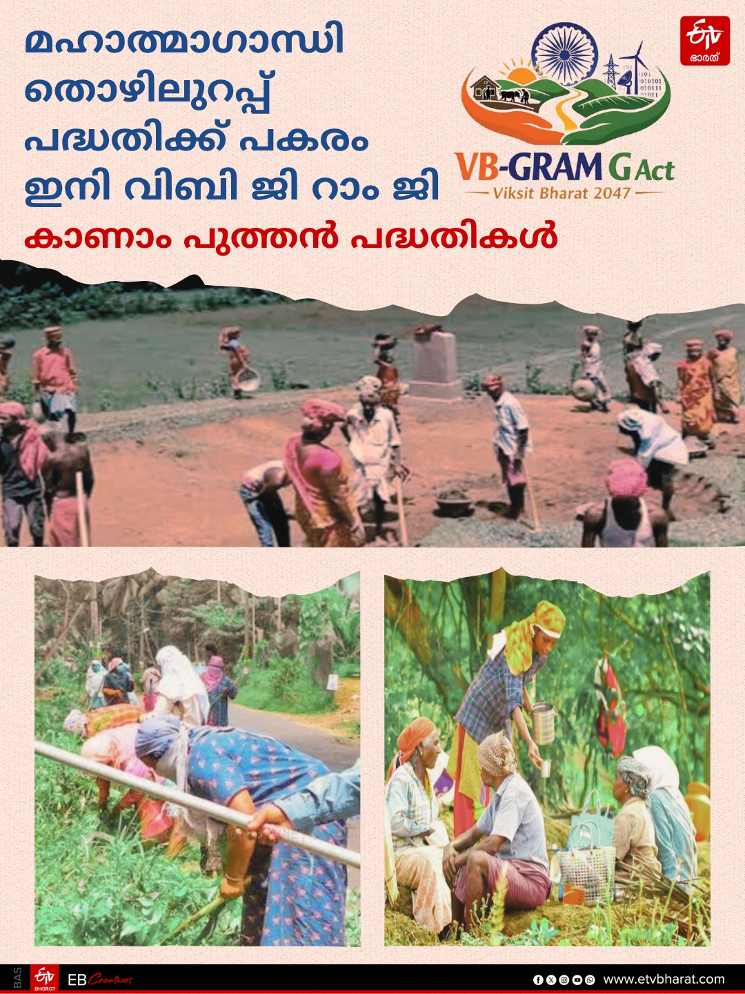 NEW REFORMS IN VB G ram G  VB G ram G SCHEME  THOZHILURAPPU SCHEME  VB G ram G