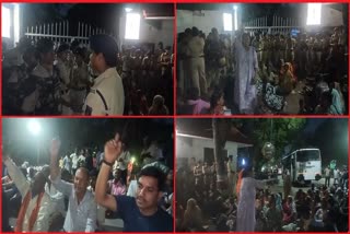 Protest by the people of Nakti village