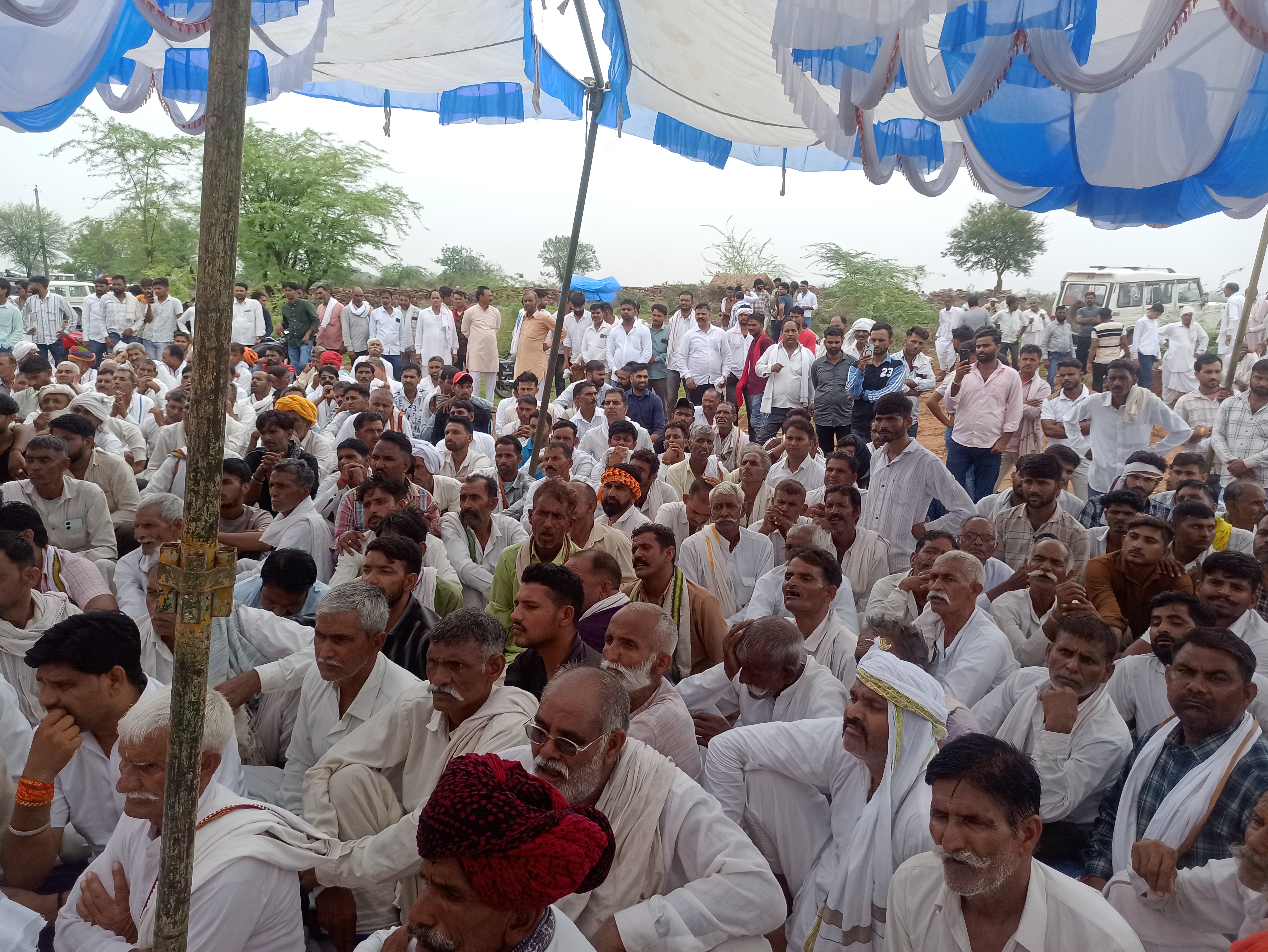 People present at the Gurjar community's Mahapanchayat