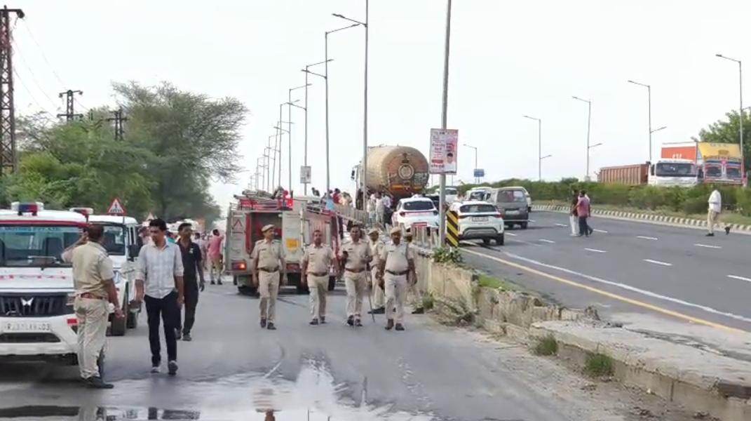 Police force deployed during the mock drill
