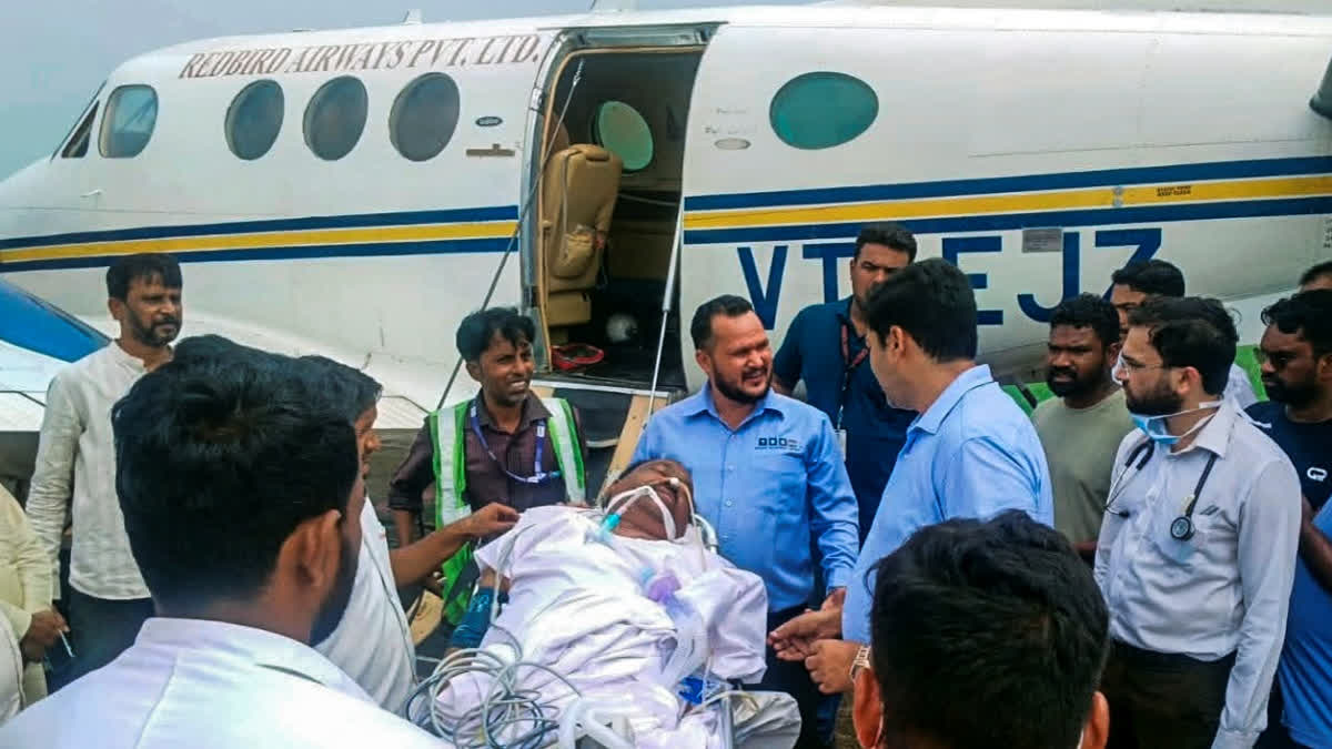 Jharkhand Education Minister Ramdas Soren On Life Support, Says Hospital Jharkhand Education Minister Ramdas Soren gets airlifted to Delhi for advanced treatment as he suffers a brain haemorrhage after he falls in the bathroom in his residence, in Ranchi.