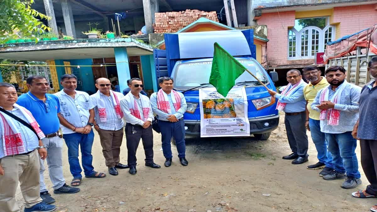 for the first time Pineapple exports from Assam to the United Arab Emirates