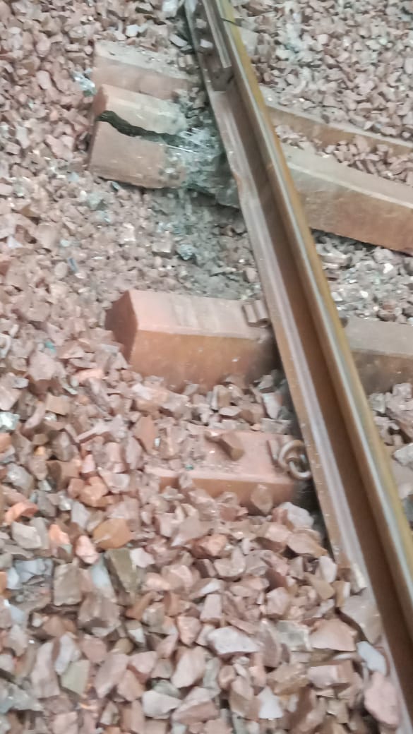 Maoist damage to railway line
