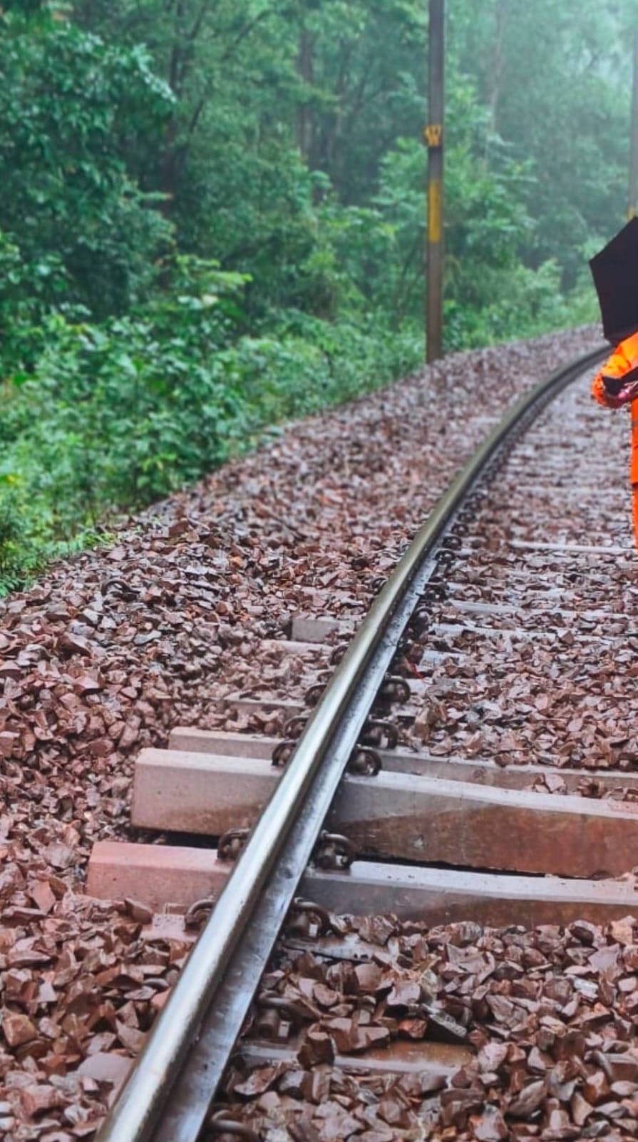 Maoist damage to railway line