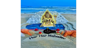 Odisha: Sudarsan Pattnaik Creates 8-Foot Lord Shiva Sand Sculpture On First Shravan Somwar