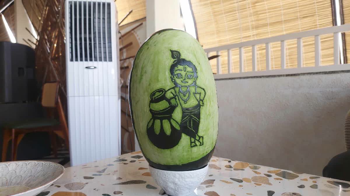 carved-in-devotion-udaipur-chef-etches-lord-krishna-on-watermelon-for