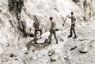 A tunnel rescue team from India partners with the Nepali Army to undertake joint search and rescue operations at critical hydropower tunnel sites at Chilime