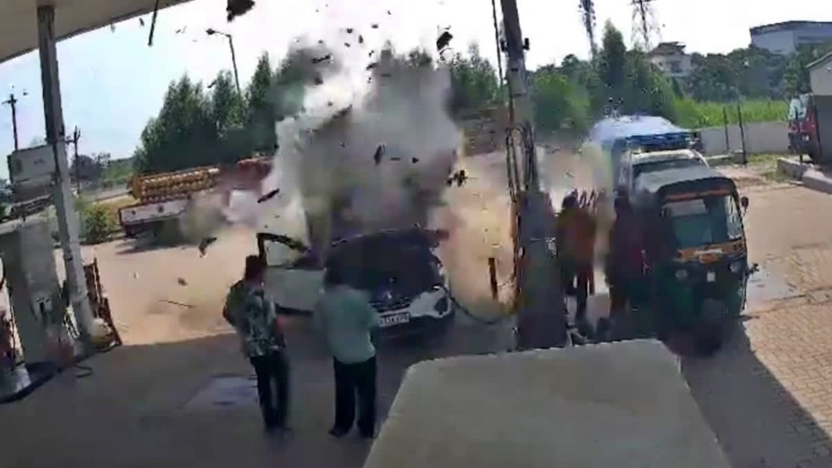 CNG Car Blast: CCTV Captures Massive Car Explosion At Gujarat CNG Pump