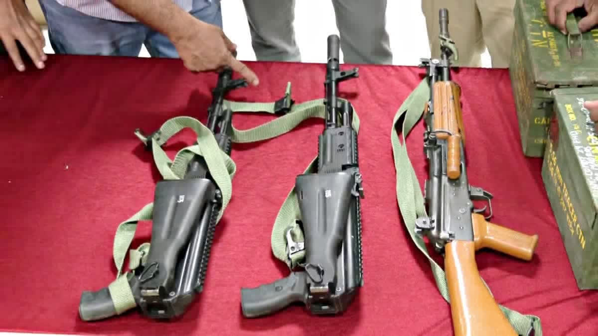 Seven more persons, including three serving Army personnel, were on Saturday arrested in a case pertaining to theft of weapons and ammunition from a unit of the Indian Army's Madras Regiment in Telangana's Bollarum.