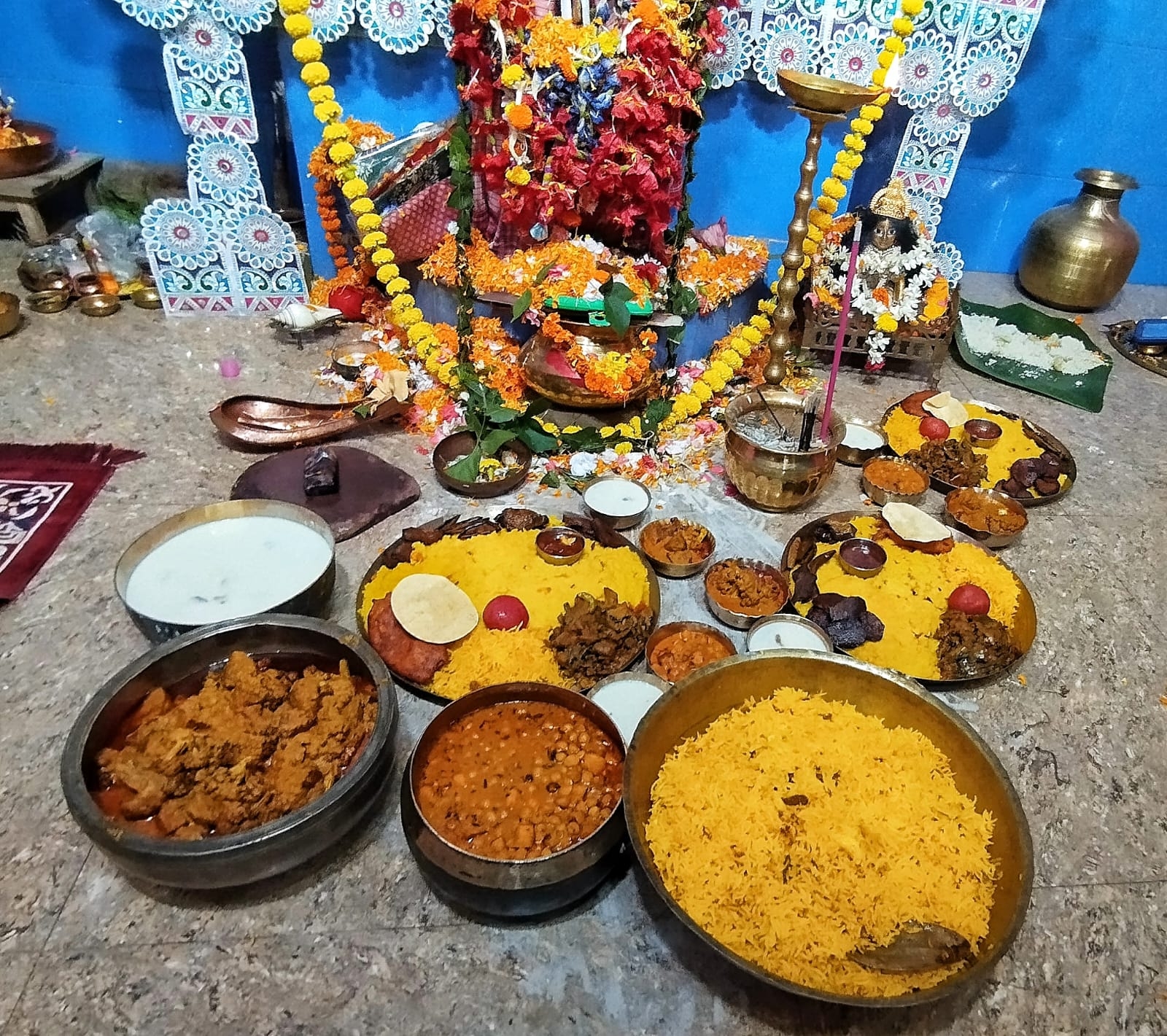 Fish Bhog And 108 Blue Lotuses: In Midnapore, Durga Comes Home On A Scroll For A 200-Year-Old Family Puja