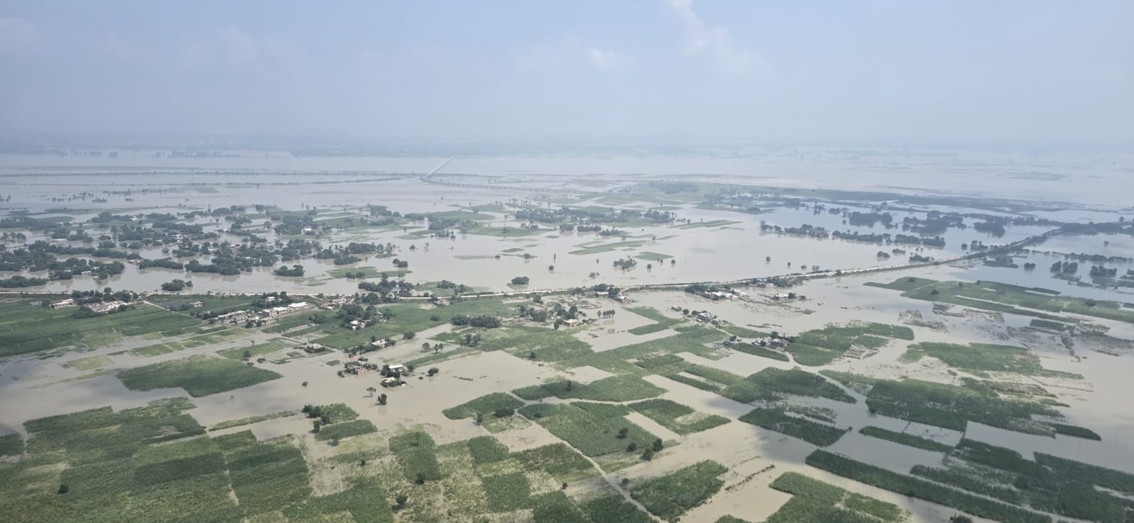 An ariel view of the floods in Bihar